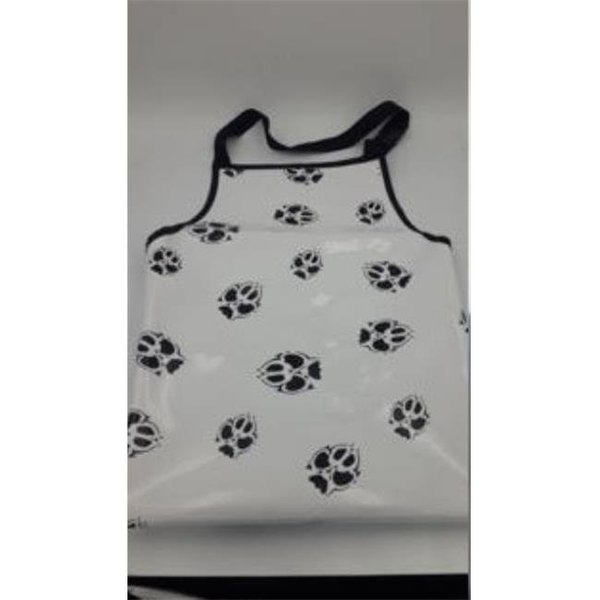 Pamperedpets Groomers Apron for Pets; White and Grey PA69494